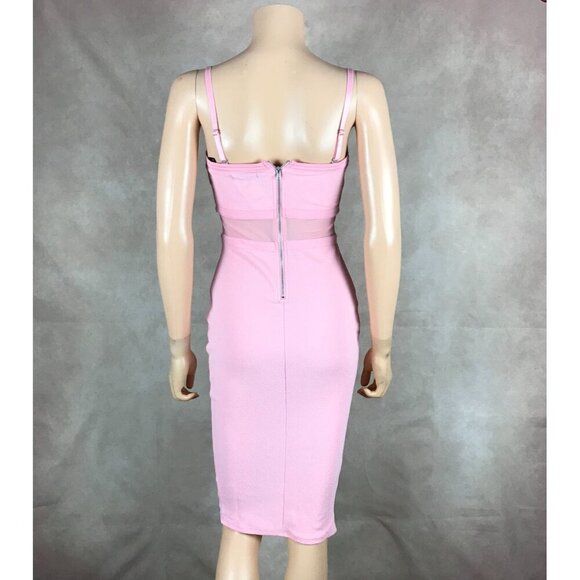 Barbiecore Pink Bodycon Party Dress NEW MEDIUM - Picture 4 of 11